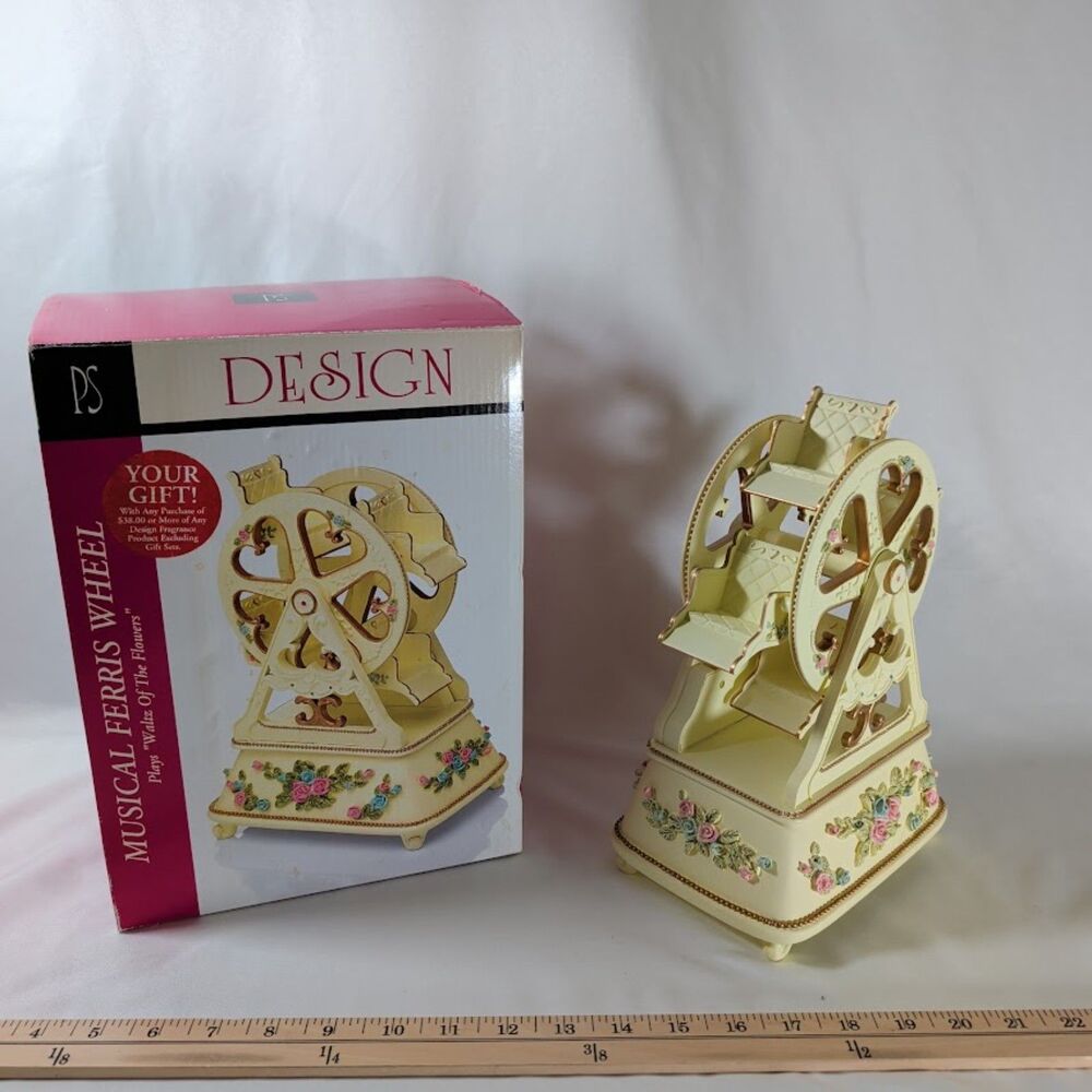 Design Collection Ferris Wheel Music Box Waltz of the Flowers Works w/ Box